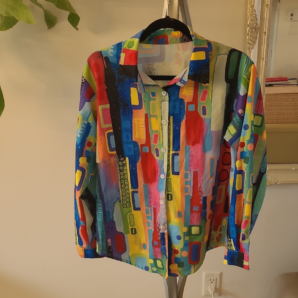 Colorful Abstract Women's Blouse